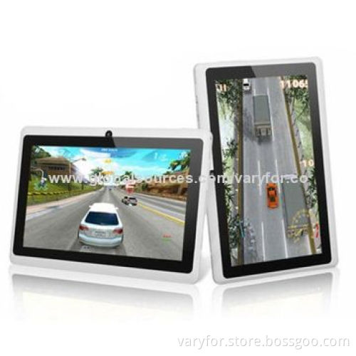 7-inch tablet PC, Allwinner A13 Q88, 800*480 pixels, DDR3 512MB RAM with dual camera and WiFi